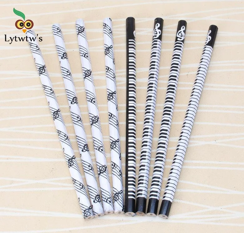 Musical Pencil 2B Standard Round Music Stationery Piano School Office Supply Student Gift Prize creative kawaii simple cute