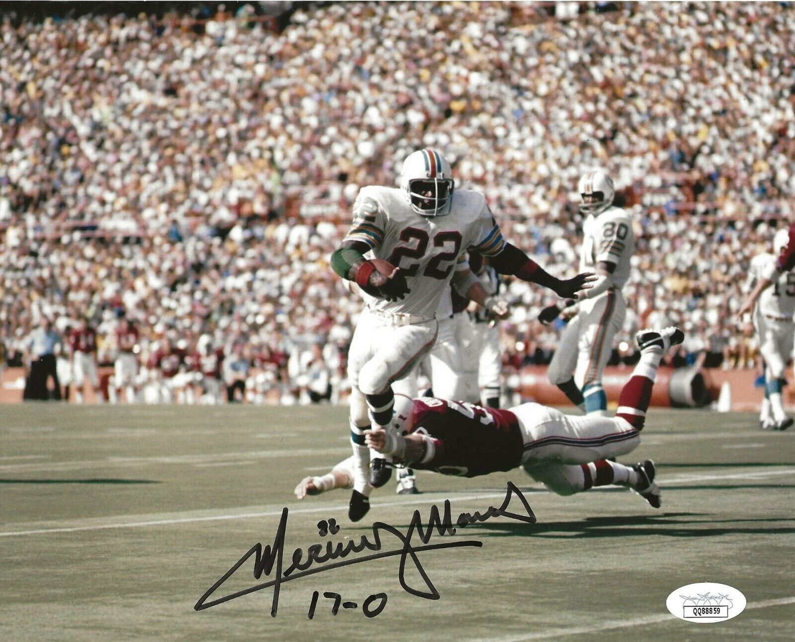 Mercury Morris signed Miami Dolphins 8x10 Photo Poster painting autographed 4 JSA