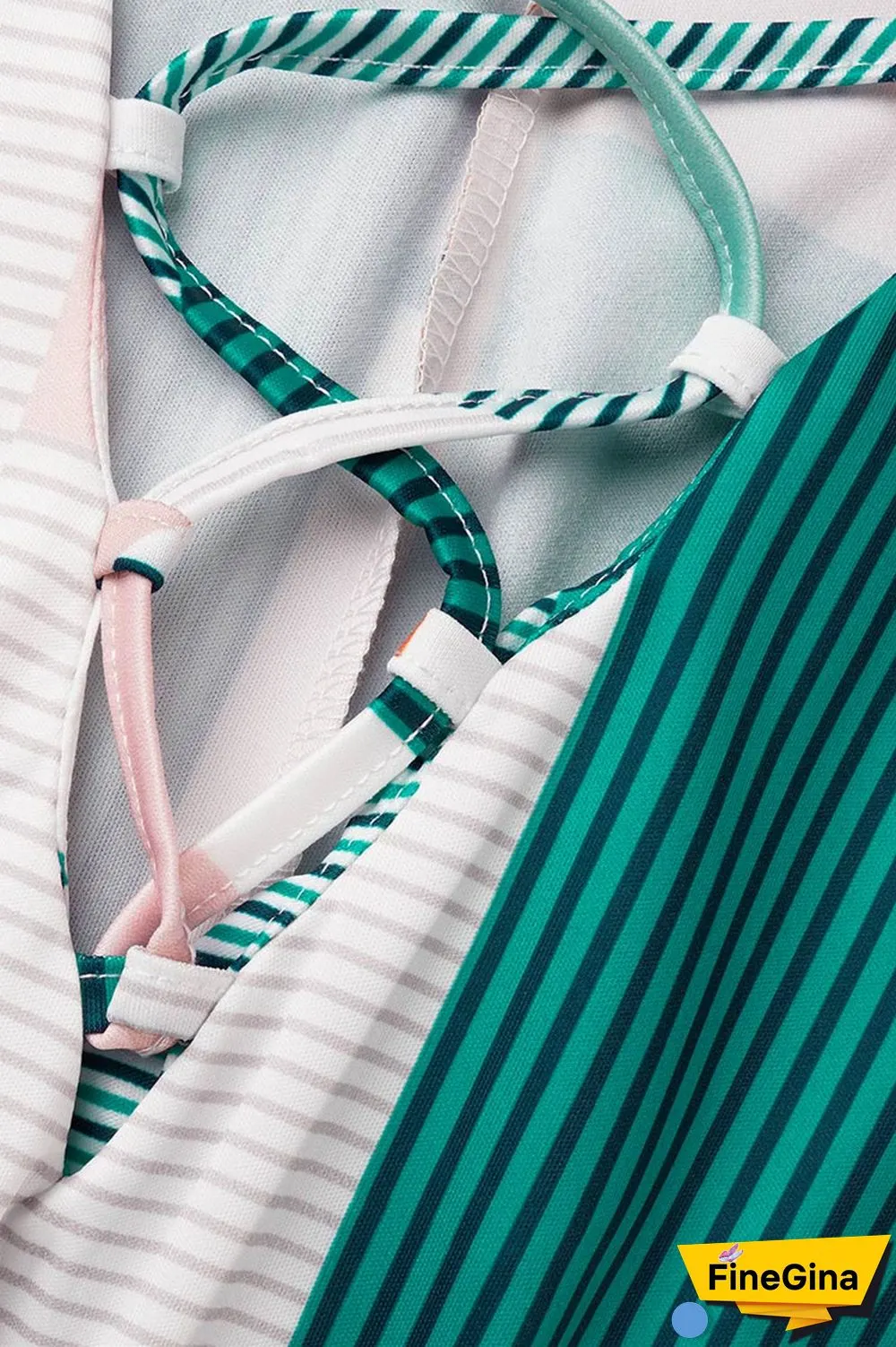 Apricot Sexy Casual Print Bandage Printing V Neck Wrapped Skirt Dresses