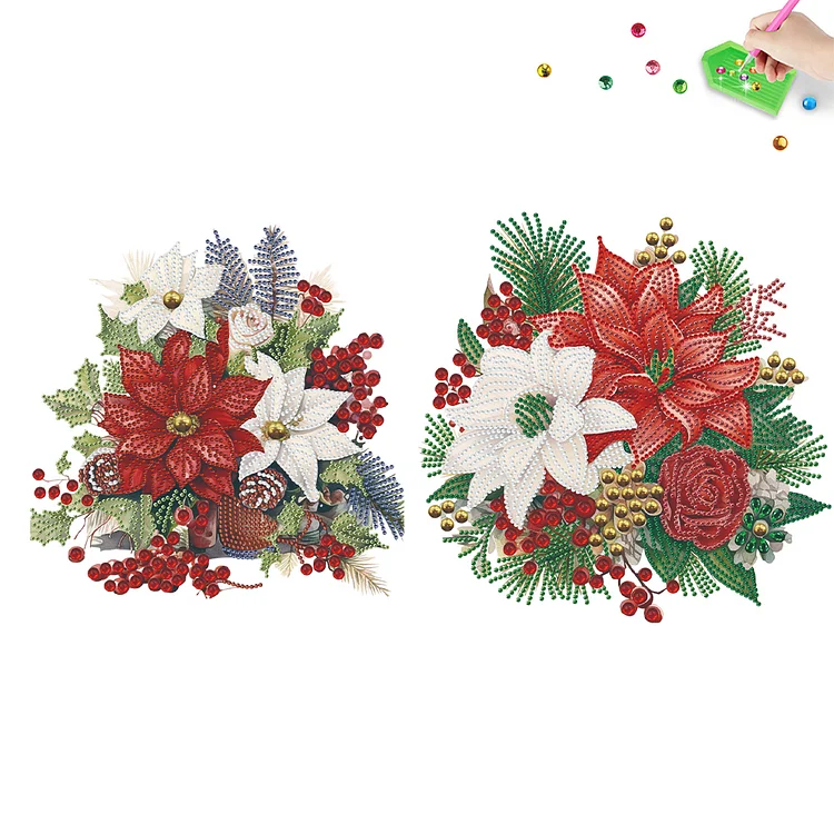 2 PCS Christmas Saffron Special Shape Diamond Painting Sticker for for Boy Girls