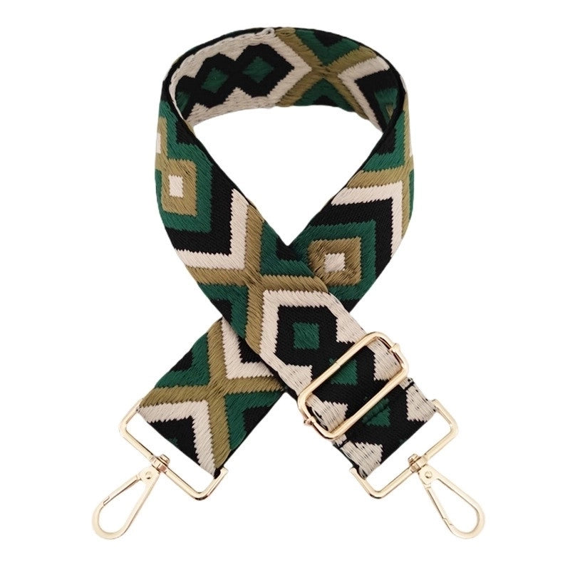 All Seasons Polyester Cotton Color Block Bag Strap