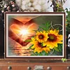 Diamond Painting -DIY Round Drill Heart Gesture Sunflower(60x50cm)