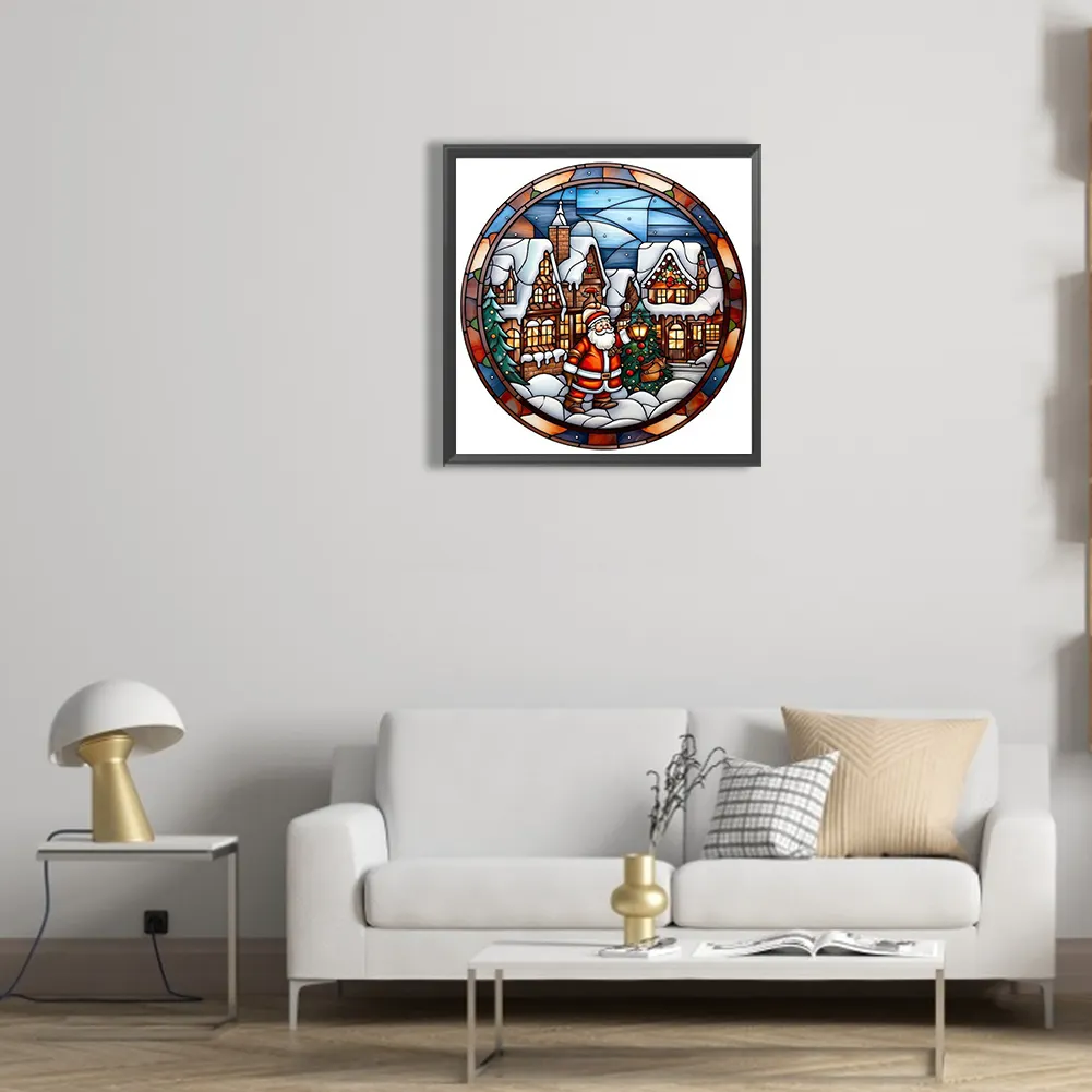 Full Round Diamond Painting 30*30cm - Snow House