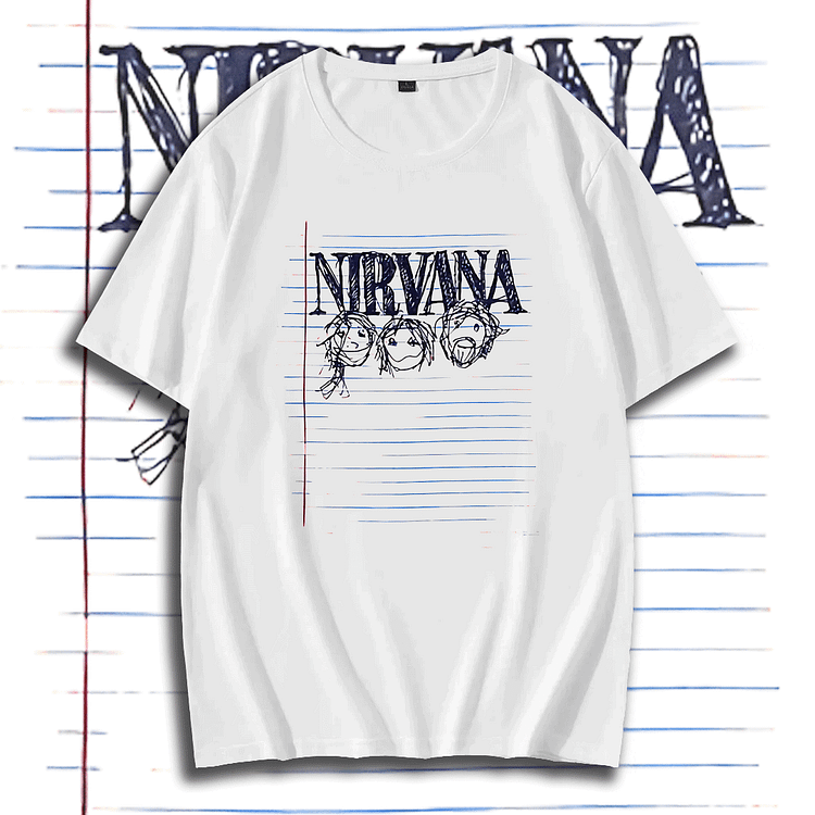 Davidhawaii100% Cotton Casual Retro rock picture book T-shirt-100% cotton