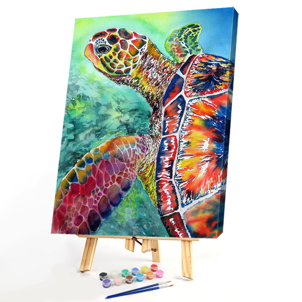 

40x50cm - Paint By Numbers Turtle Gift, 501 Original
