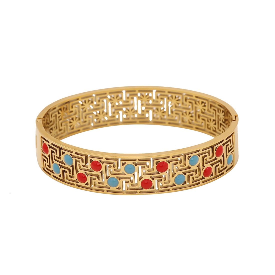 Vintage Retro Stainless Steel Electroplating Bangles