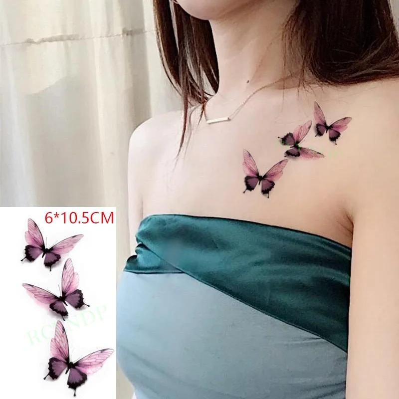 Waterproof Temporary Tattoo Sticker Rose Flower Leaf Letter Black Small Body Art Flash Tatoo Fake Tatto for Kids Girl Men Women