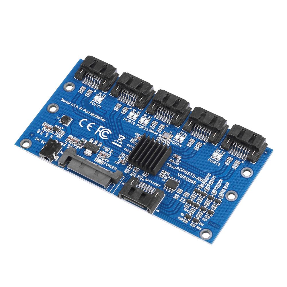 

SATA Expansion Card 1 to 5 Port SATA3.0 Motherboard 6Gbps Riser Card HUB, 501 Original