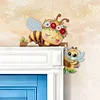 2Pcs Bee Ladybug Diamond Painting Door Corner Sign 5D DIY Wooden Door Topper