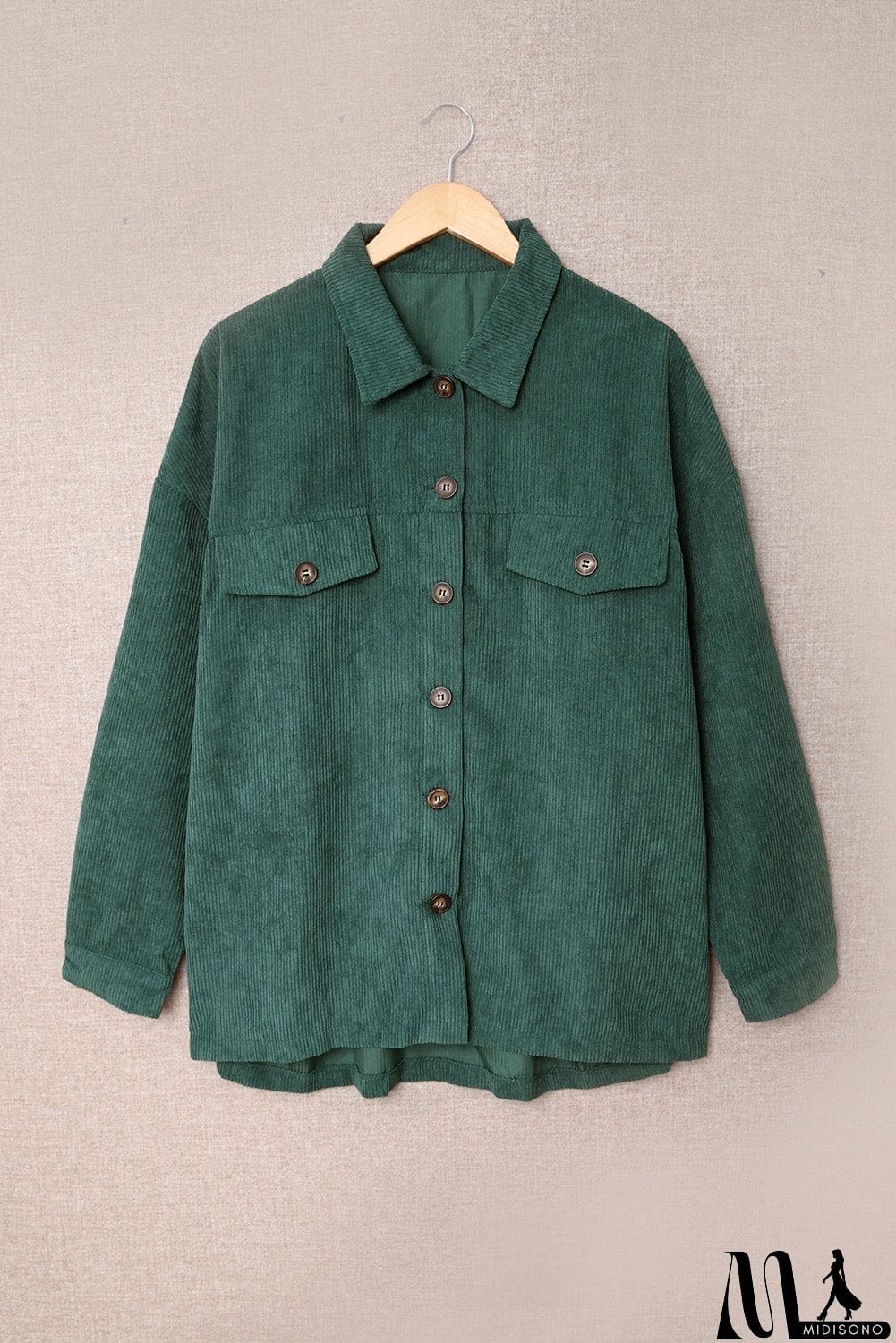 MidiSono - Fall Corduroy Shirt Coat