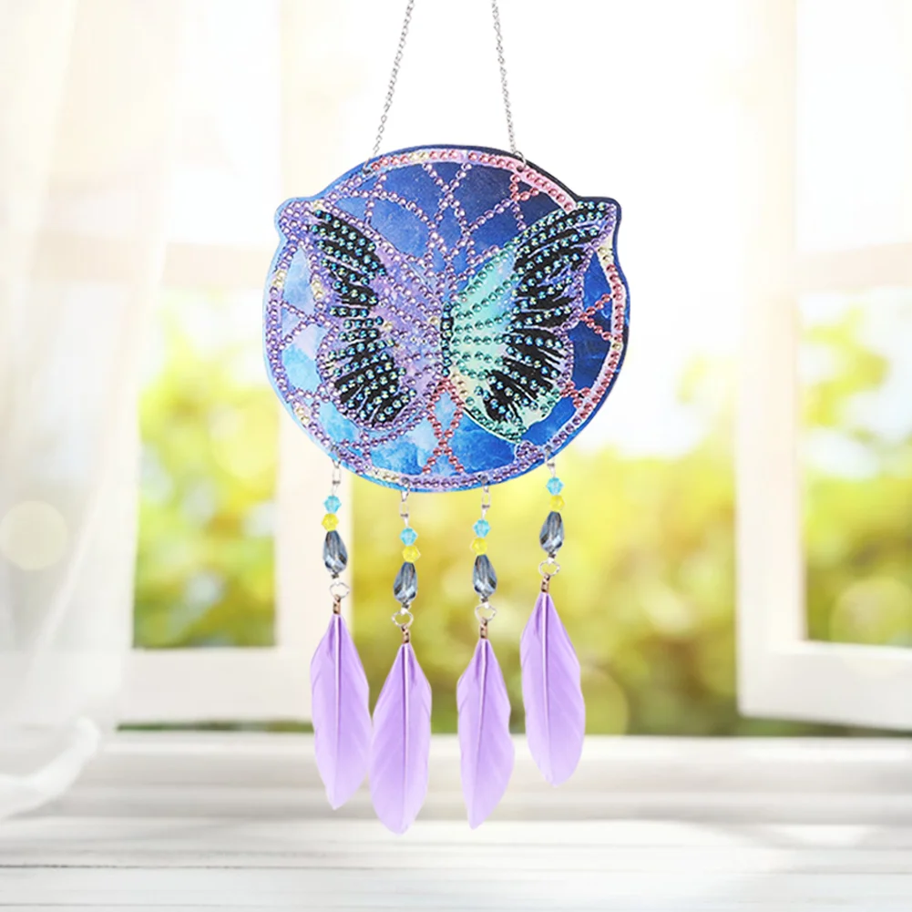 DIY Diamond Painting Dream Light Catcher Wind Chime - Butterfly