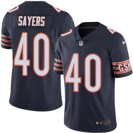 Bears #40 Gale Sayers Navy Blue Men's Stitched NFL Limited Rush Jersey