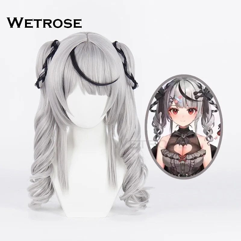 [Wetrose] Sakamata Chloe 2023 New Outfit Cosplay Wig Dating Dress Hololive Holo Vtuber HoloX Set Wig