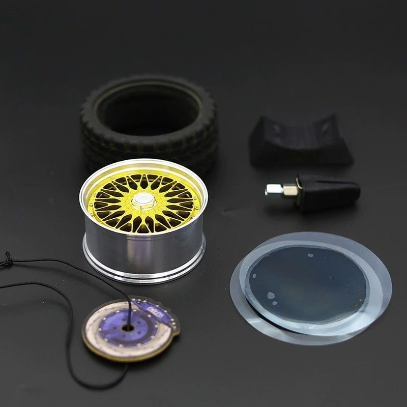 Car-mounted forged aluminum alloy wheel-shaped air freshener (car logo can be customized)