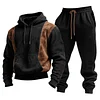 Black and Brown Hoodie and Sweatpants Set by Inlyline