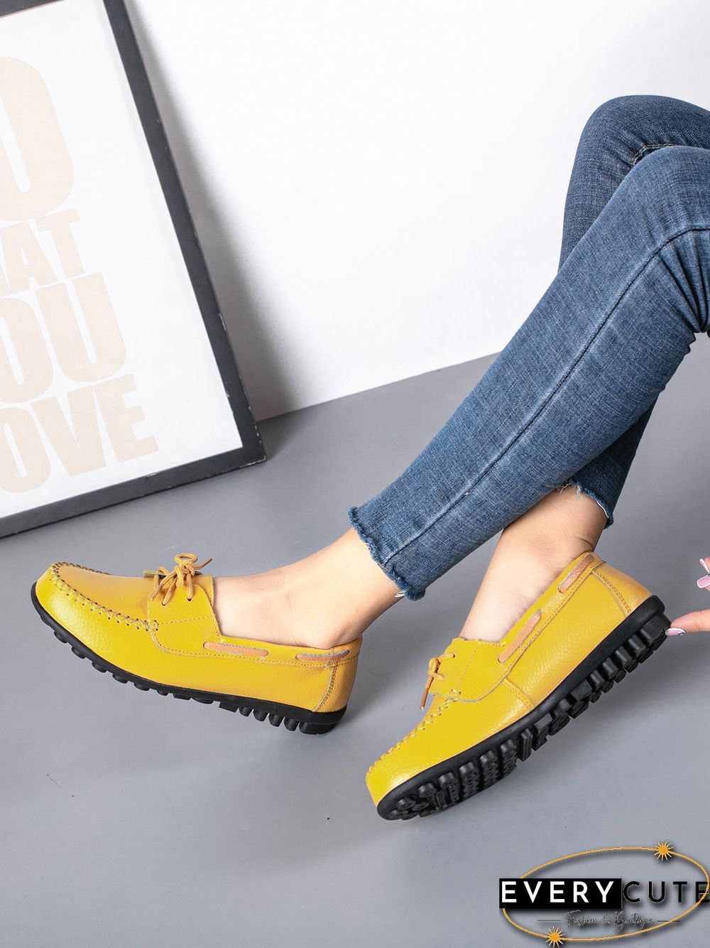 Retro Casual Simple Lace-up Flat Shoes