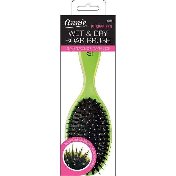 Annie Wet & Dry Boar Metallic Brush Lime