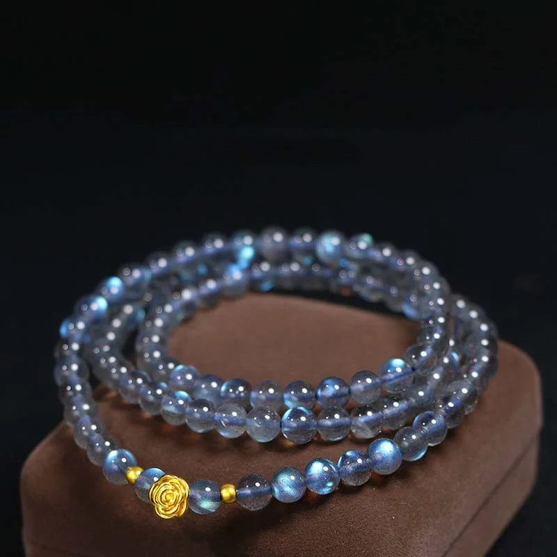 Moonstone Rose Luck Blessing Bracelet