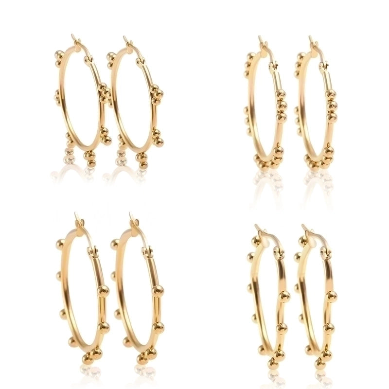 1 Pair Exaggerated Minimalist Heart Shape Plating 304 Stainless Steel 18K Gold Plated Gold Plated Hoop Earrings2