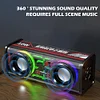Transparent Bluetooth Speaker RGB Light Wireless Bluetooth Speaker Dual Subwoofer Desktop Speaker TWS High Volume Mecha Cannon