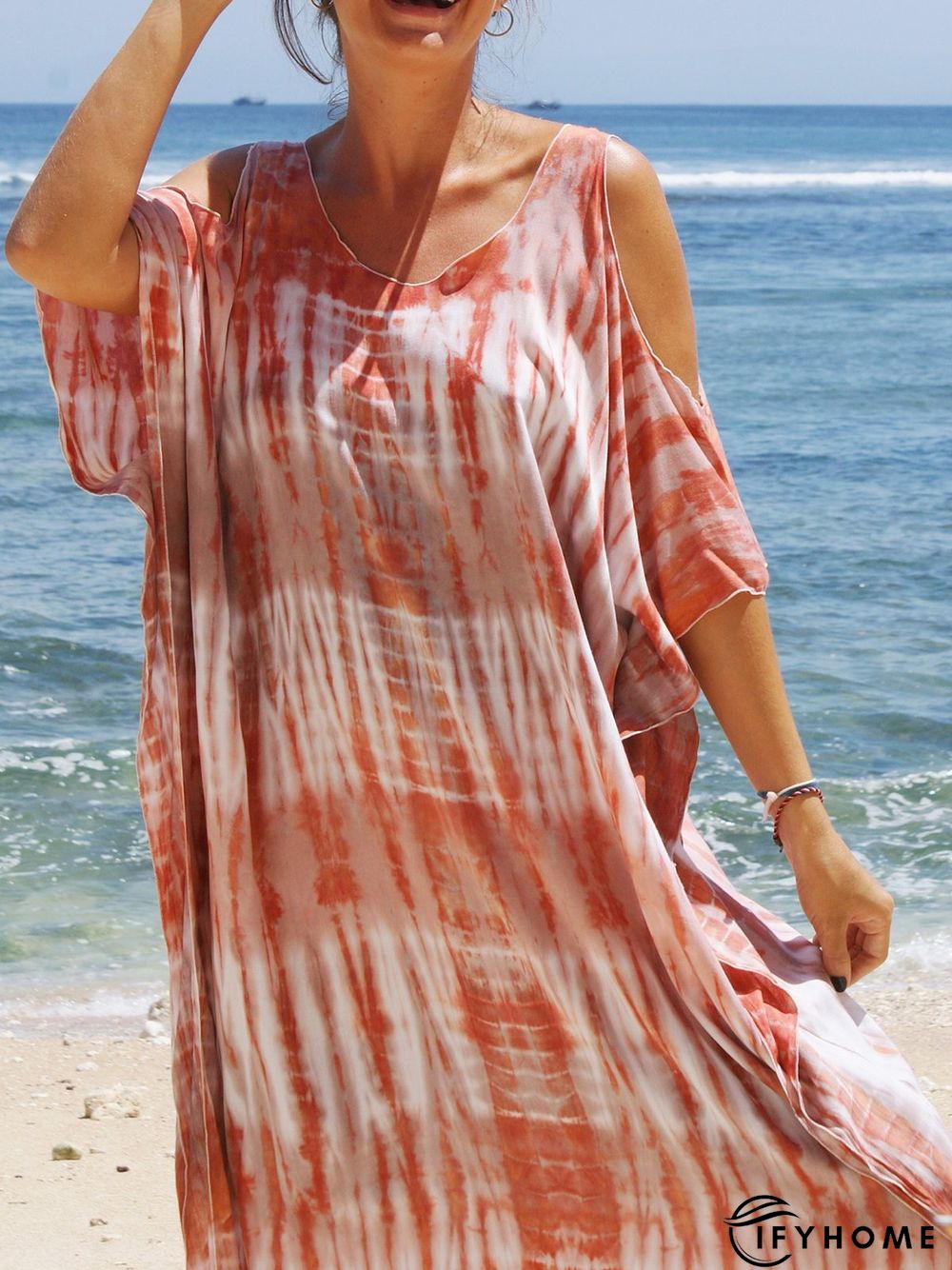 Beach wear/Tie dye Kaftan Loose Maxi Dress | IFYHOME