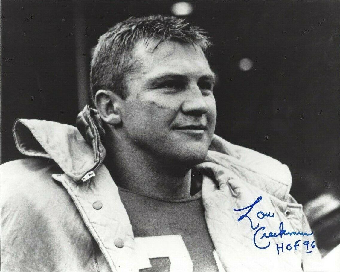 Lou Creekmur Autographed 8x10 Detroit Lions HOFRare B924