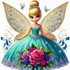 Tinker Bell-11CT Stamped Cross Stitch 50*50cm