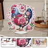(US Only)2D Flat Print Acrylic Flower Chicken DIY 5D DIY Diamond Art Tabletop Decorations