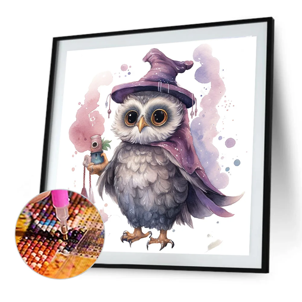 Diamond Painting - Full Round Drill - Owl(Canvas|40*40cm)