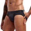 Men's Modal Low Waist Open Hips Underwear Sexy Jockstrap Pure Color Thong