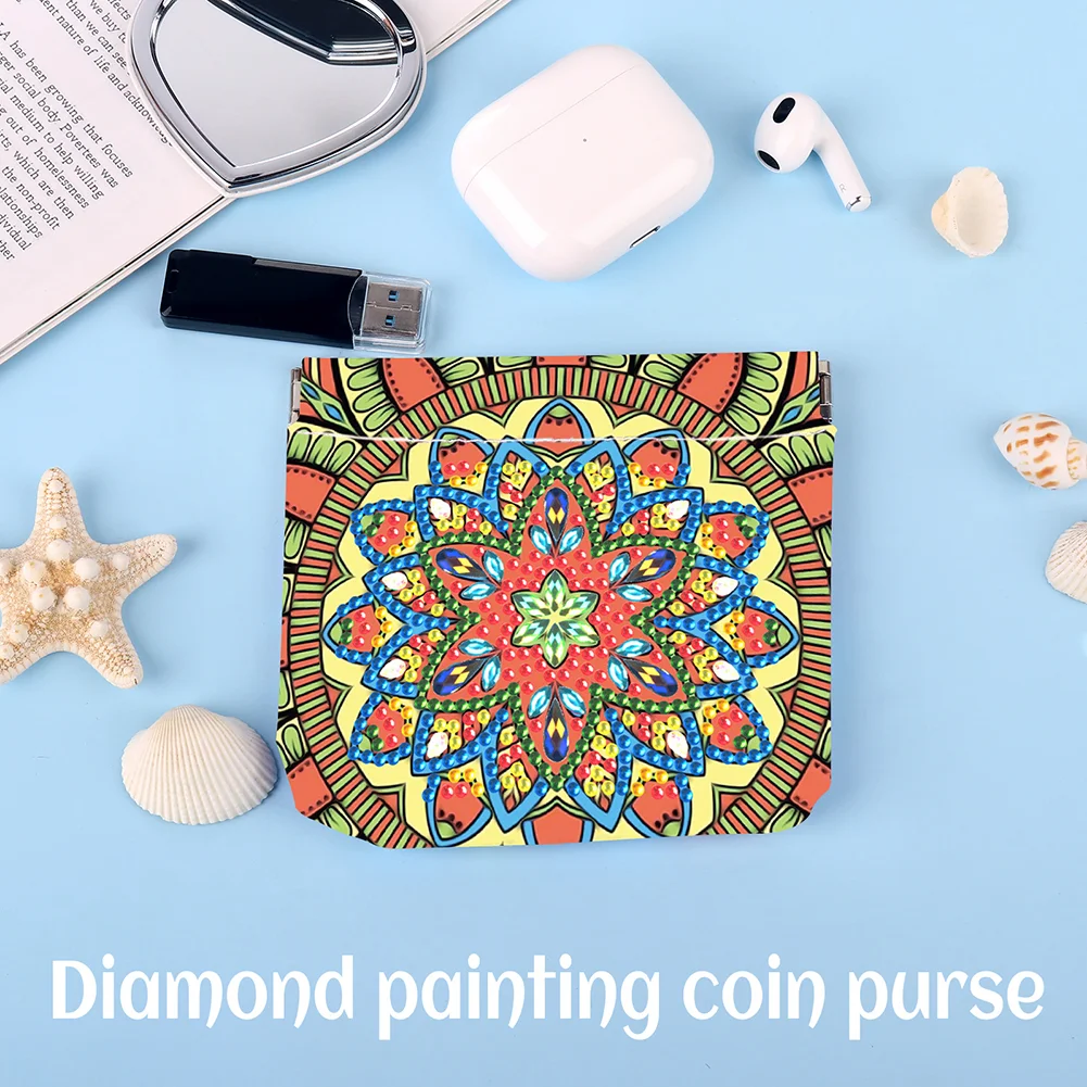 5D DIY Mandala PU Partial Special Shaped Diamond Painting Wallet Gifts for Women