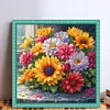 Chrysanthemum-11CT Stamped Cross Stitch 45*45cm/17.72*17.72in
