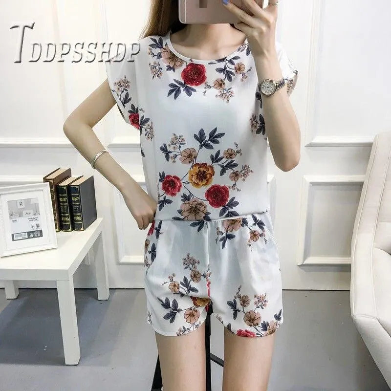 2019 Fashion 8 Colors Can Choose Women Sets Casual Blouse And Shorts Female Sets