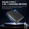 Tire Pressures Monitoring System with 4 Sensors Real-Time Pressure Monitor with Solar Charge and USB LCD Display for Cars SUVs Trailer & Light Trucks (External)