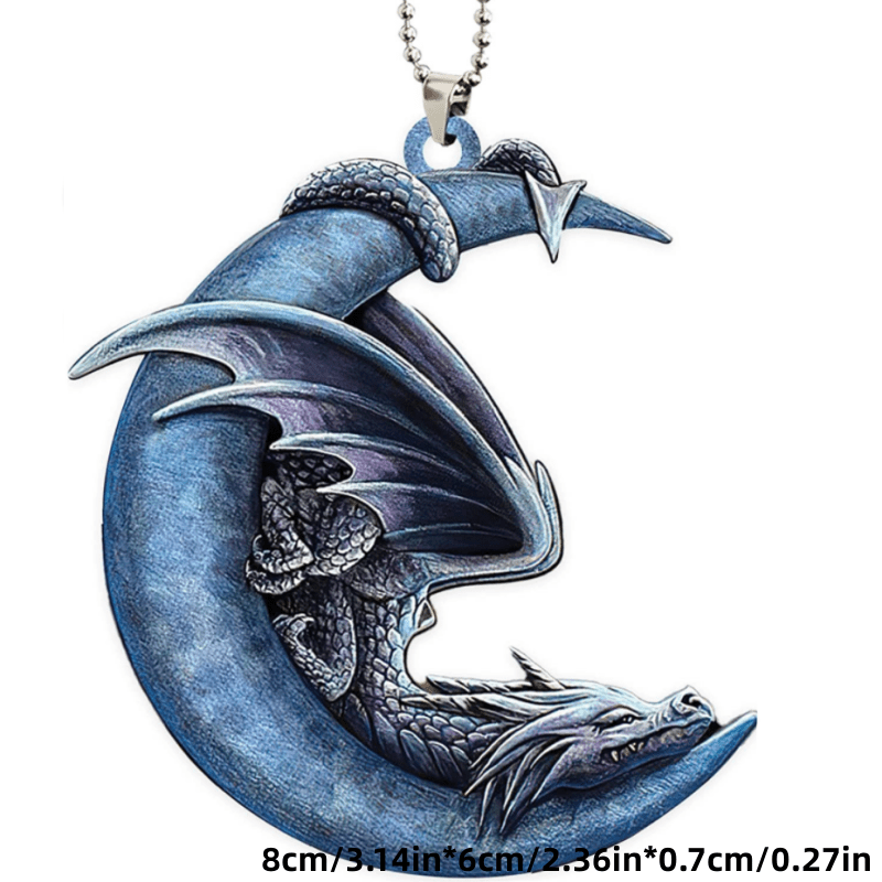 Blue Moon And Dragon Lover Car Hanging Ornament Pendant -BSTC1048-Guru-buzz