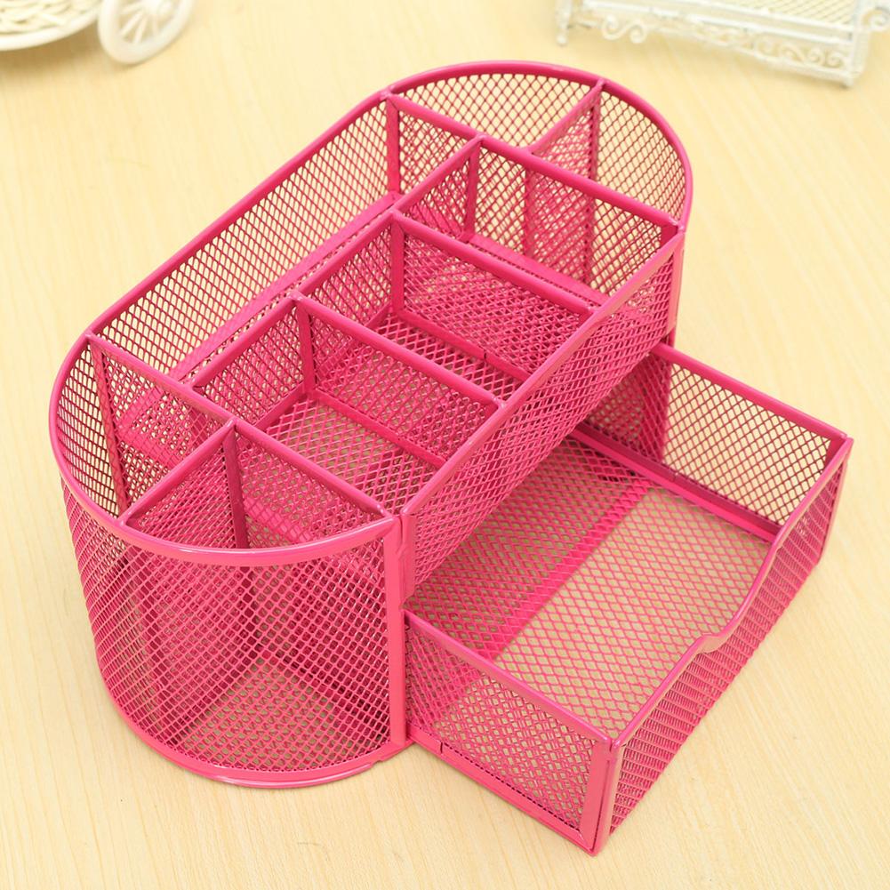 

9 Grids Desk Storage Box, Red, 501 Original