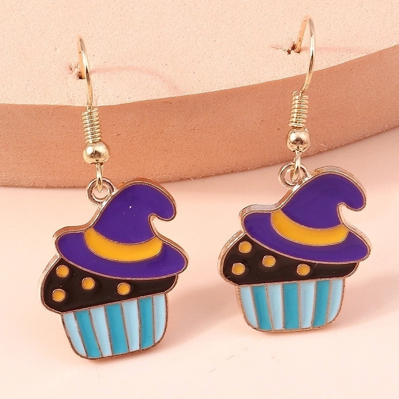 Halloween Funny Pumpkin Alloy Party Earrings