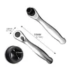 1/4inch Fast Rotatable Double Ended Socket Ratchet Wrench Screwdriver 72 Teeth