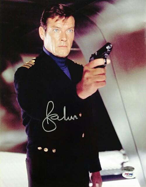 SIR ROGER MOORE Signed 11x14 Photo Poster painting #2 James Bond 007 Autograph w/ PSA/DNA COA