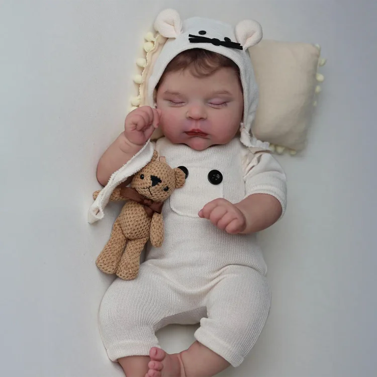  [New] 20" Handmade Lifelike Reborn Hand-Painted Hair Baby Girl Named Luvin with Heartbeat💖 & Sound🔊 - Reborndollsshop®-Reborndollsshop®