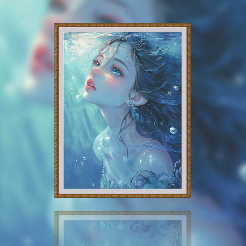 【Fairy Brand】Silent Figure In The Water Full 14CT Pre-stamped Canvas(75*95cm) 157 Colors Egyptian Cotton Cross Stitch
