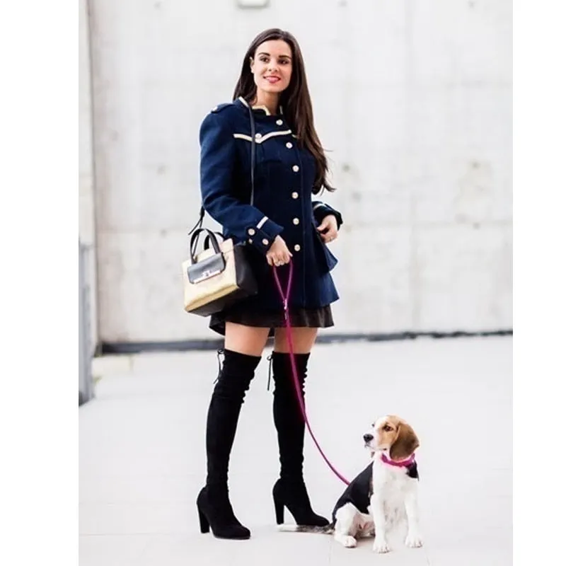 2019 New Shoes Women Boots Black Over the Knee Boots Sexy Female Autumn Winter lady Thigh High Boots Size 34-43