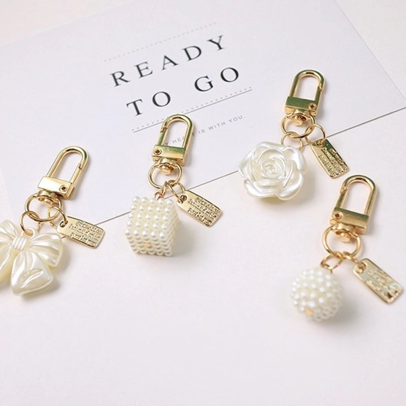 Classic Style Commute Rose Bow Knot Alloy Unisex Bag Pendant Keychain