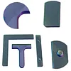 3-Piece Set Diamond Painting Alignment Tools Diamond Painting Alignment Ruler Fits Square Kits for Adults Keeps Drills Aligned (Iridescent)