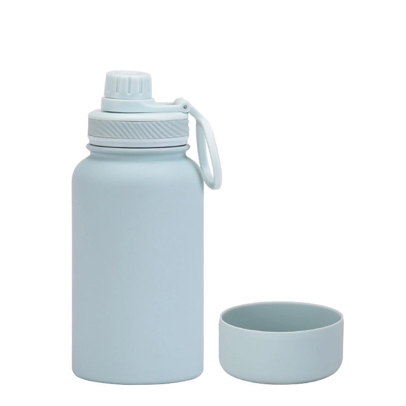 Casual Solid Color Stainless Steel Silica Gel Water Bottles 1 Piece