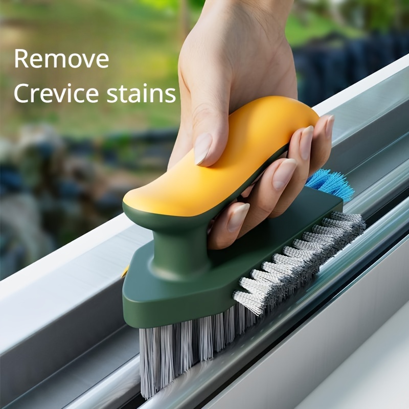 Ideal Outdoor Cleaning Brush Tool Versatile Triangular Cleaning Brush - No Dead Corner, Ideal for Bathroom, Kitchen, and Outdoor Use - Durable Plastic, Multi-Surface Scrubber