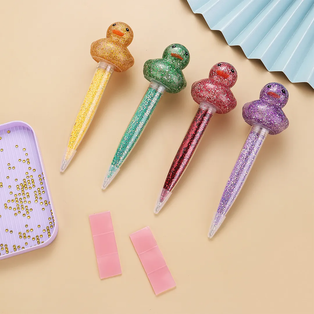 3Pcs DIY Diamond Painting Point Drill Pen Lightweight Diamond Embroidery Accessories Pen Resin Material for Nail Arts Rhinestone Decorations Cross-Stitch