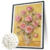 Diamond Painting-DIY Special Shaped Drill Pearl Painting Pink Rose(35x45cm)
