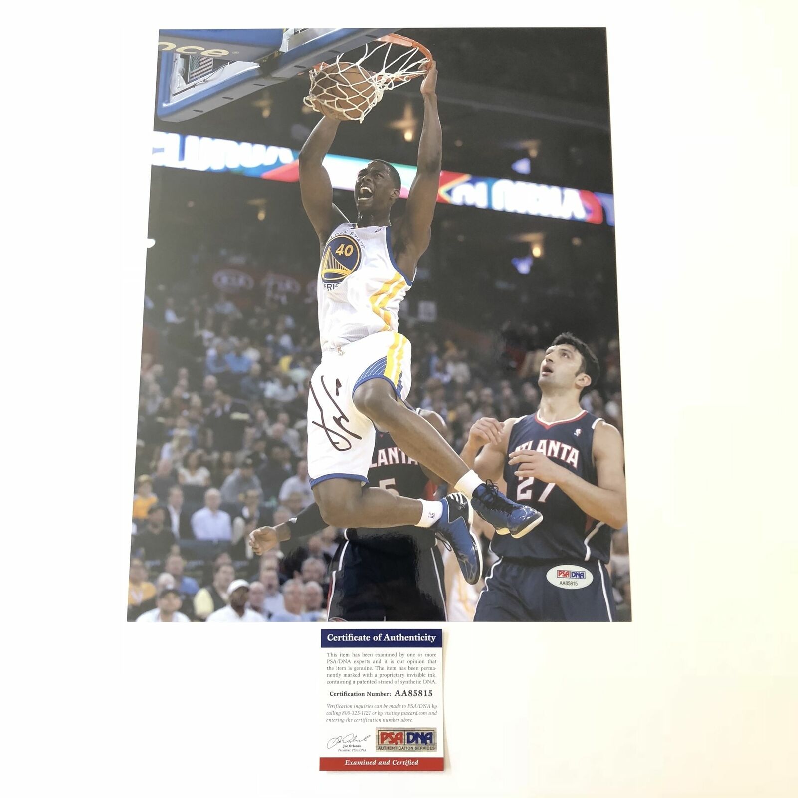 Harrison Barnes signed 11x14 Photo Poster painting PSA/DNA Golden State Warriors Autographed