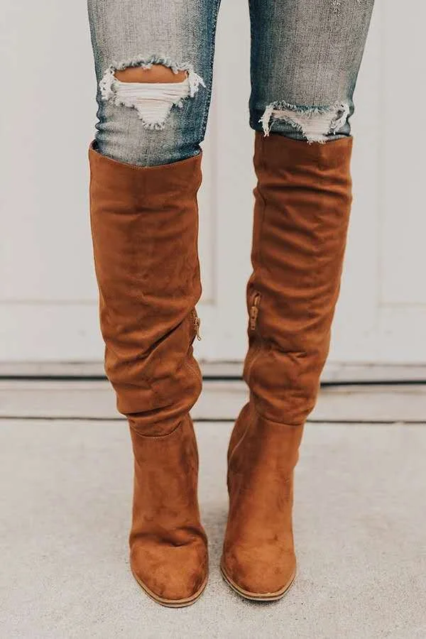 Women's Boots Autumn Long Tube Over The Knee Boots